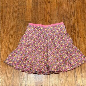 Ralph Lauren Pink Floral Corduroy Tiered Skirt – Girls Size 6